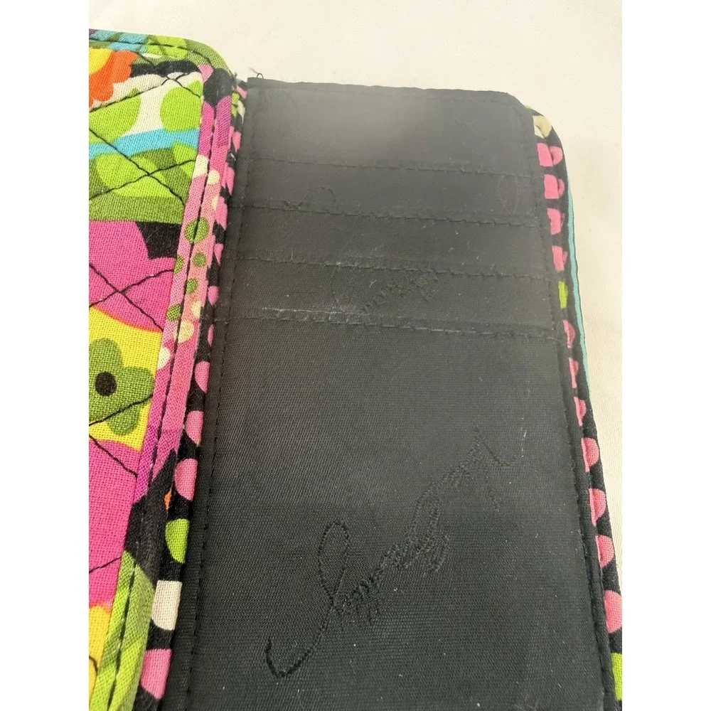 Vera Bradley Va Va Bloom Euro Wallet Trifold Quilted Floral Organizer - Picture 5 of 11